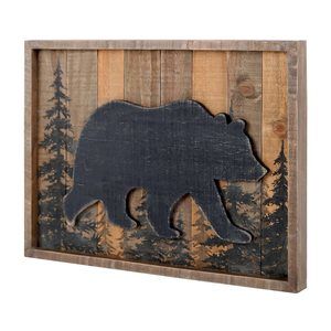 Cabin Wall Decor, 3d Bear Wood Forest Mountain Woodland Wildlife Lodge Animal💓